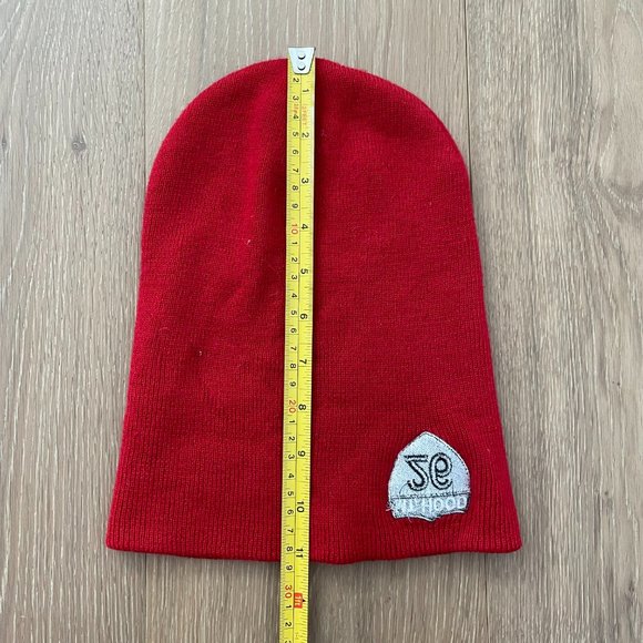 Port and Company Beanie Hat Red Knit Mt. Hood Highway 26 Oregon Snowboarding Ski - Picture 7 of 11